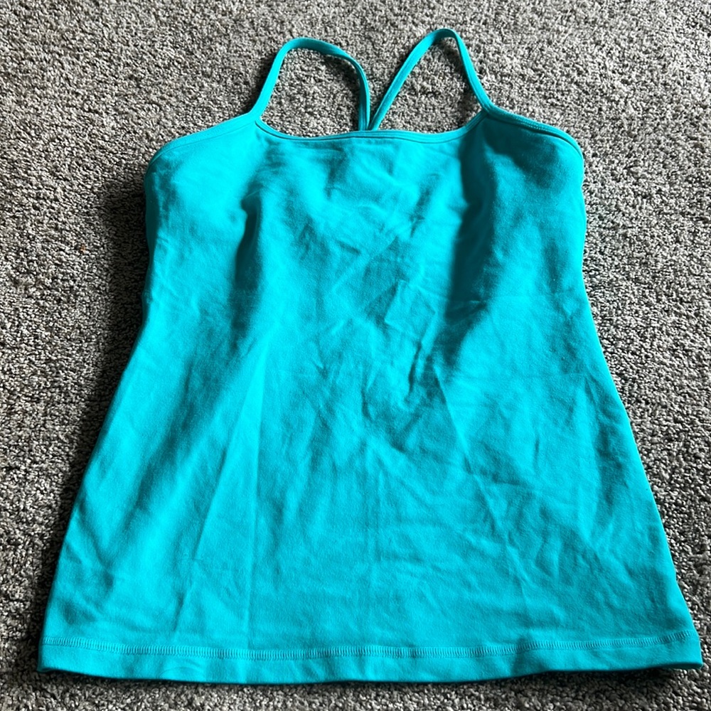 teal tank top